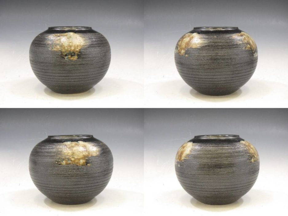 Vase Shigaraki ware noir