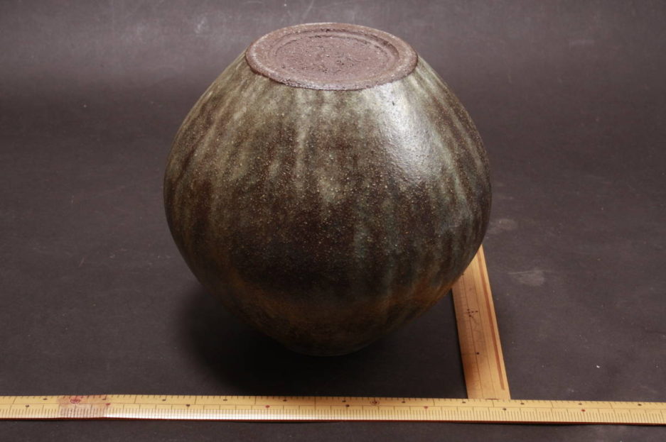 Vase en céramique à glaçure verte de Yasunobu Nakamura
