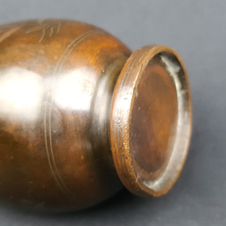 Vase bronze japonais ikebana