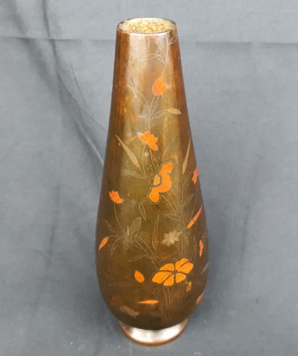 Vase bronze japonais ikebana