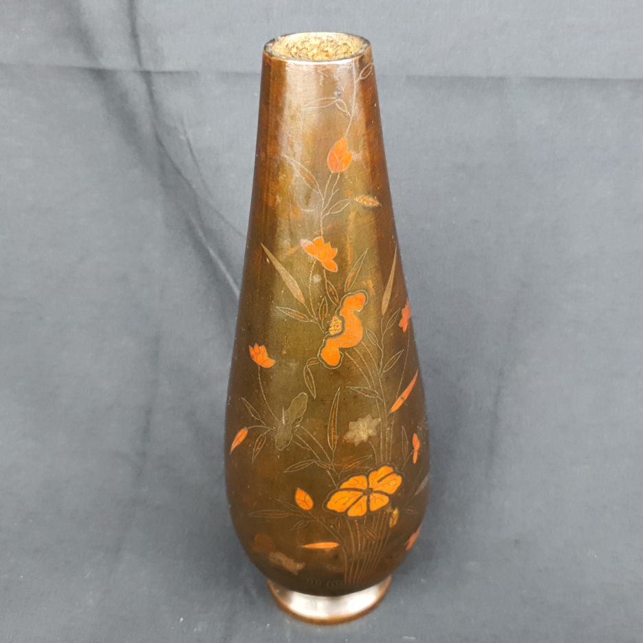 Vase bronze japonais ikebana