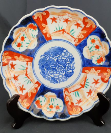 Assiette fleurs imari Japon