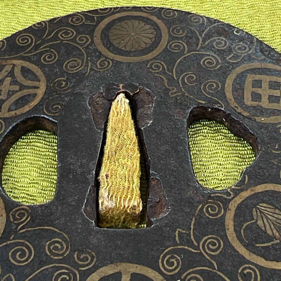 Tsuba heian jo japon emblemes japonais mon kogeiya