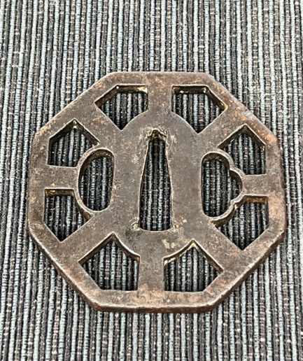 Tsuba géométrique octogonale samourai