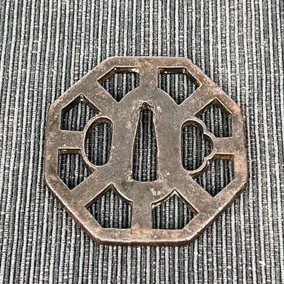 Tsuba géométrique octogonale samourai