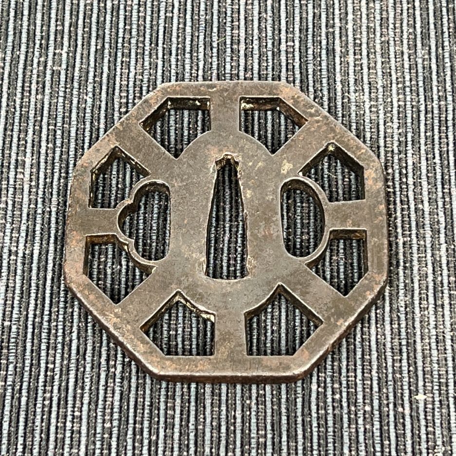 Tsuba géométrique octogonale samourai