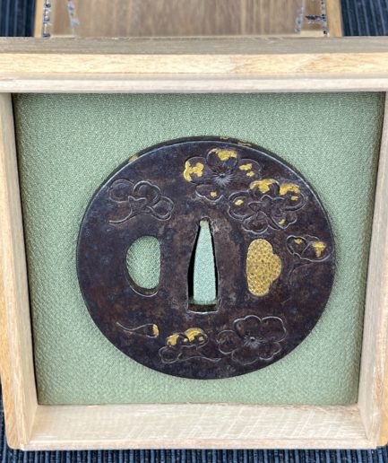 Tsuba fleurs japon Edo