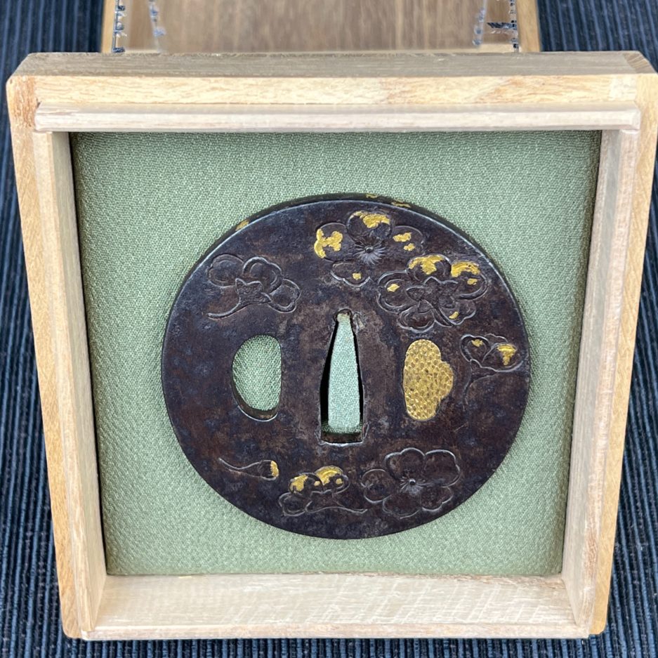 Tsuba fleurs japon Edo