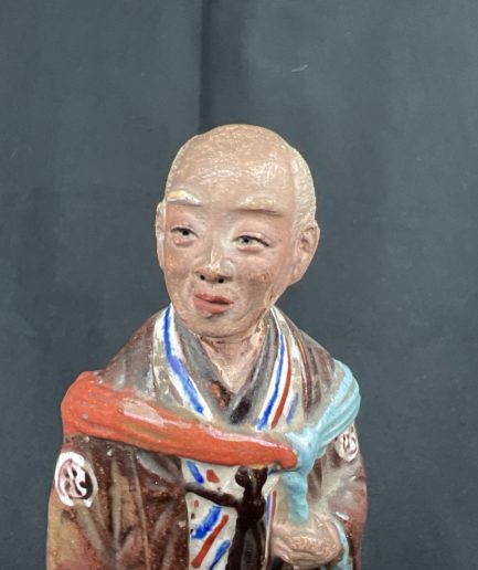 Okimono ceramique homme japon paysan Hedin Luc