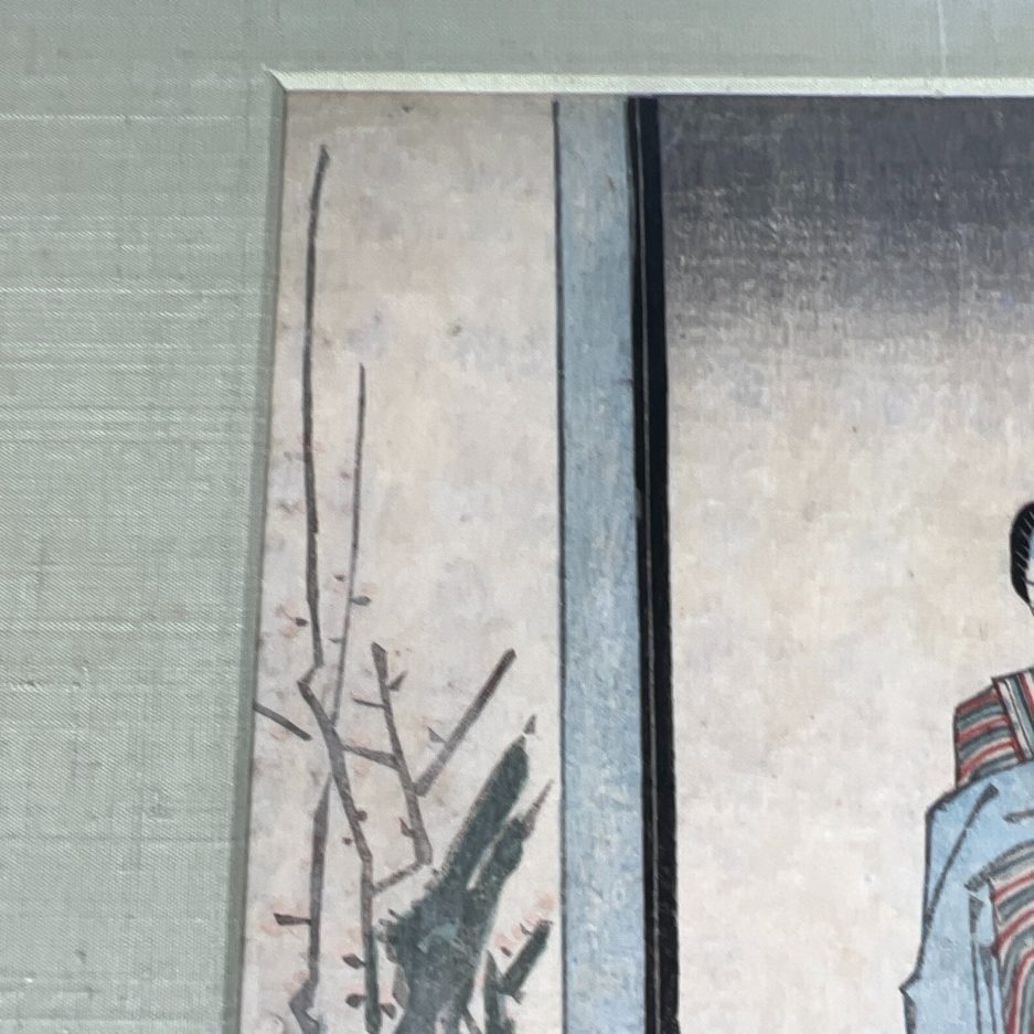 Estampe japonaise Toyokuni Kunisada Homme nécessaire à fumer