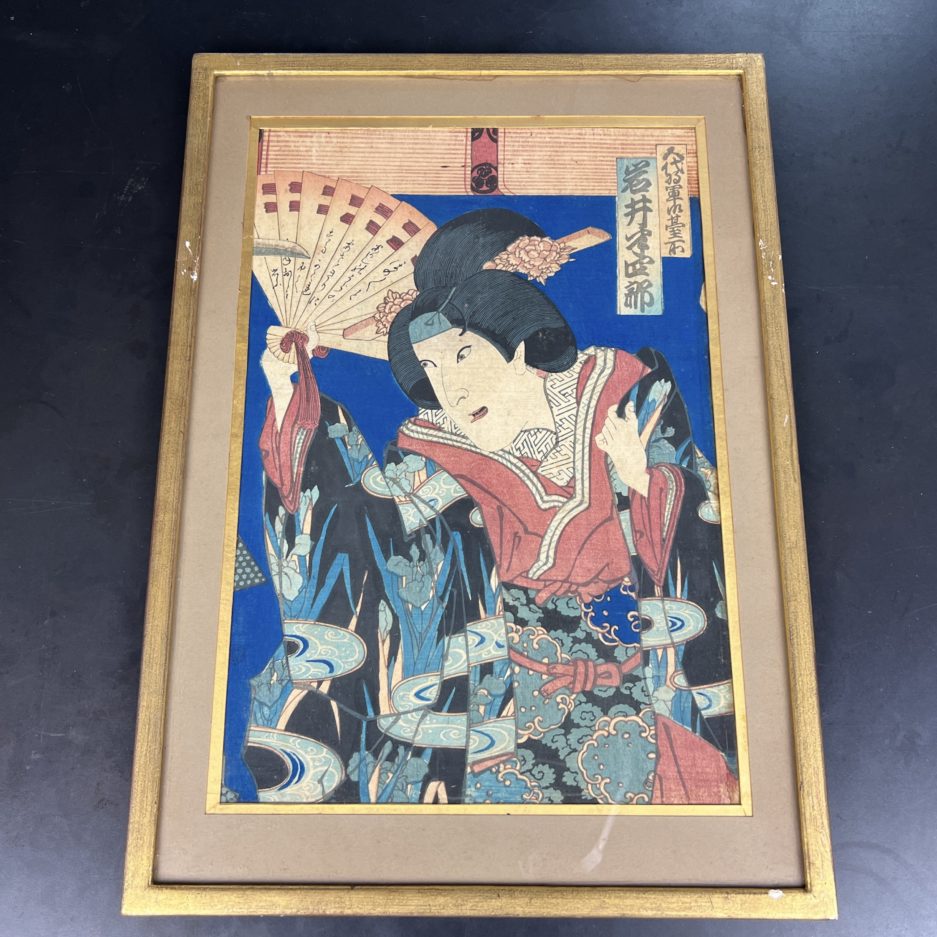 Estampe japonaise geisha éventail japon