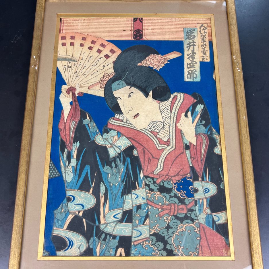 Estampe japonaise geisha éventail japon