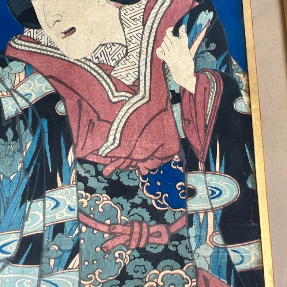 Estampe japonaise geisha éventail japon