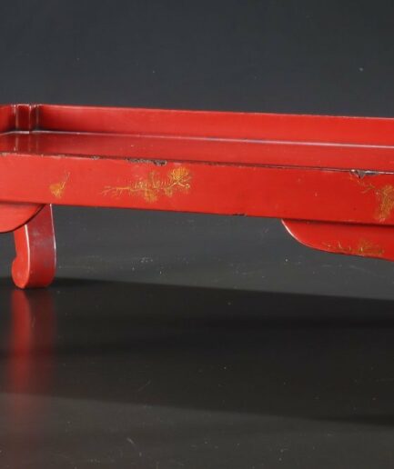 table plateau laque japon rouge thé chanoyu