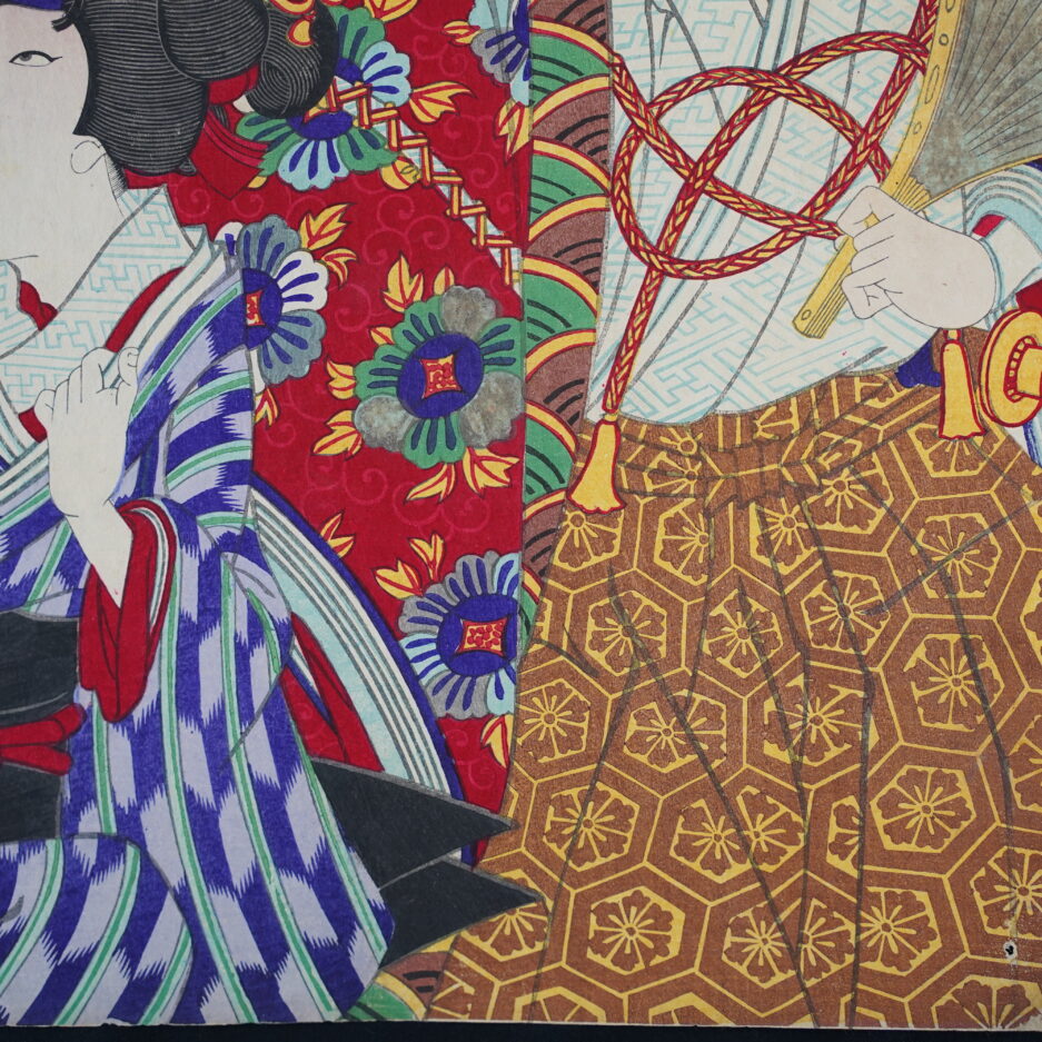 Estampe japonaise Théatre japonais Kabuki Baido Kumimasa III Utagawa - Kogeiya Luc Hedin