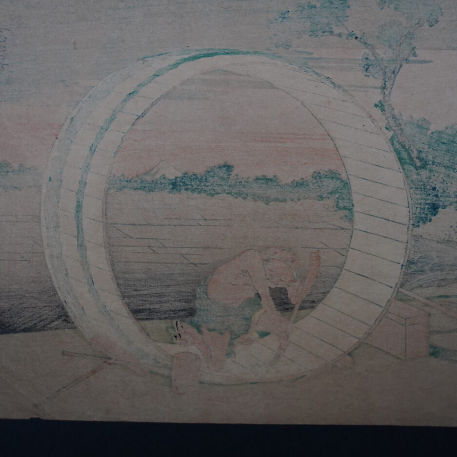 Estampe Hokusai 36 vues du Mont Fuji vue Owari