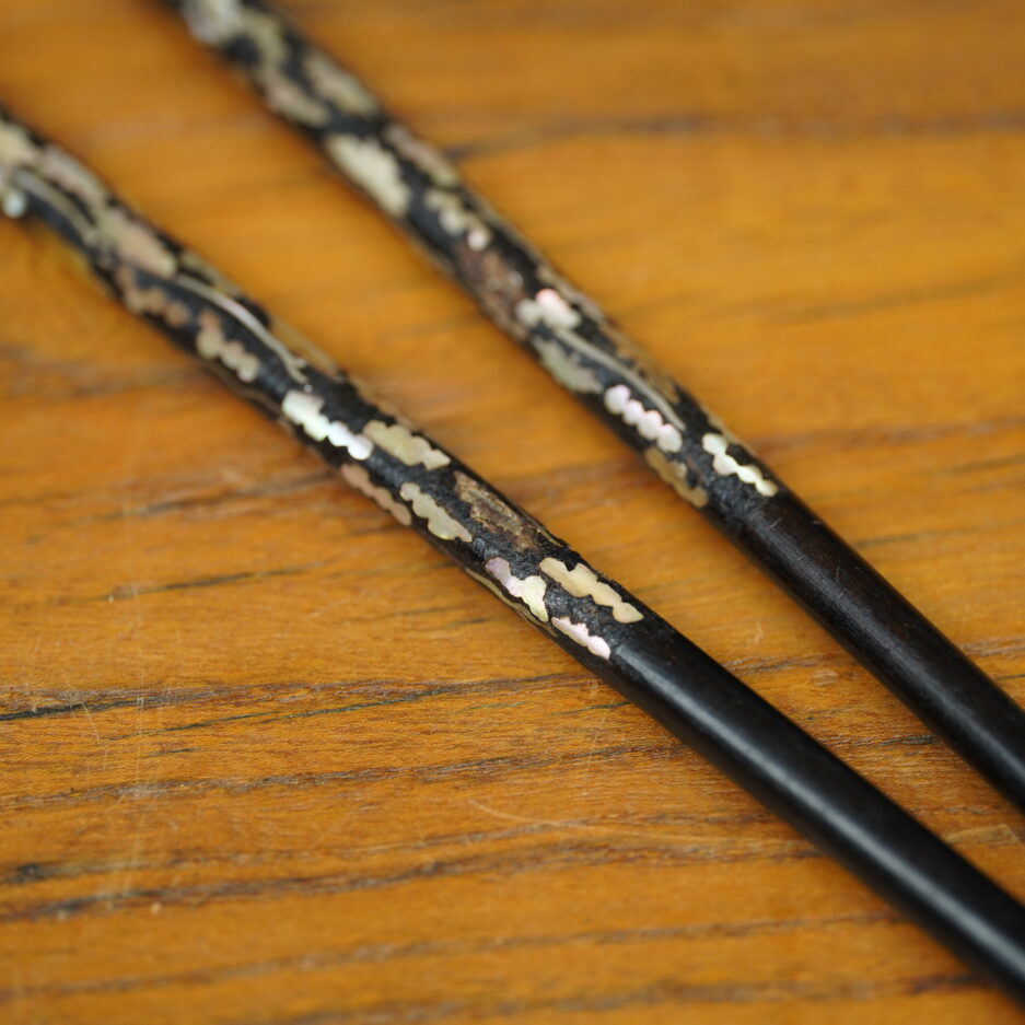 Paire de baguettes japonaise edo antique objet de collection Japon