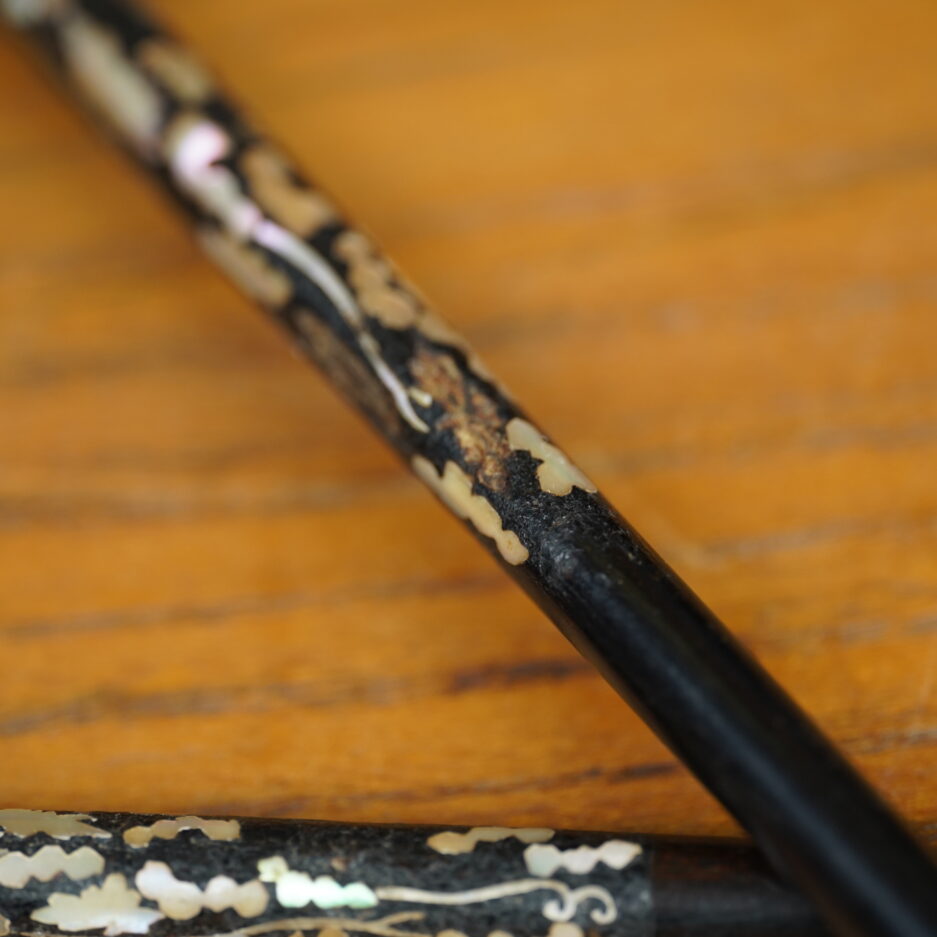 Paire de baguettes japonaise edo antique objet de collection Japon