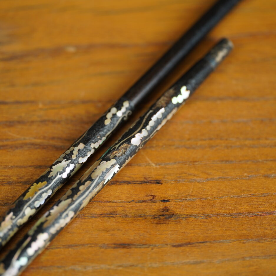 Paire de baguettes japonaise edo antique objet de collection Japon