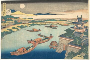 Estampe lune hokusai