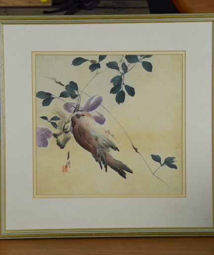 estampe ogata gekko oiseau fleurs de cerisier sakura Japon