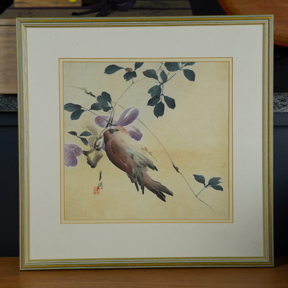 estampe ogata gekko oiseau fleurs de cerisier sakura Japon