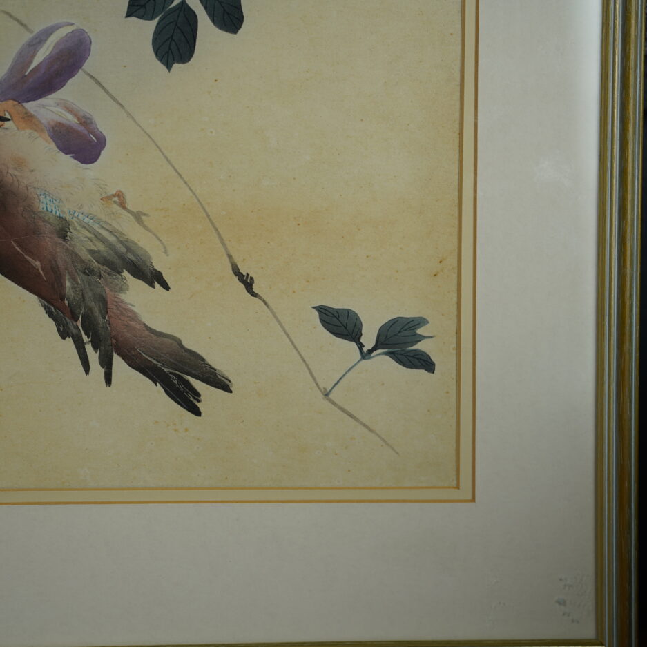 estampe ogata gekko oiseau fleurs de cerisier sakura Japon