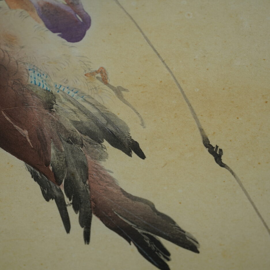 estampe ogata gekko oiseau fleurs de cerisier sakura Japon