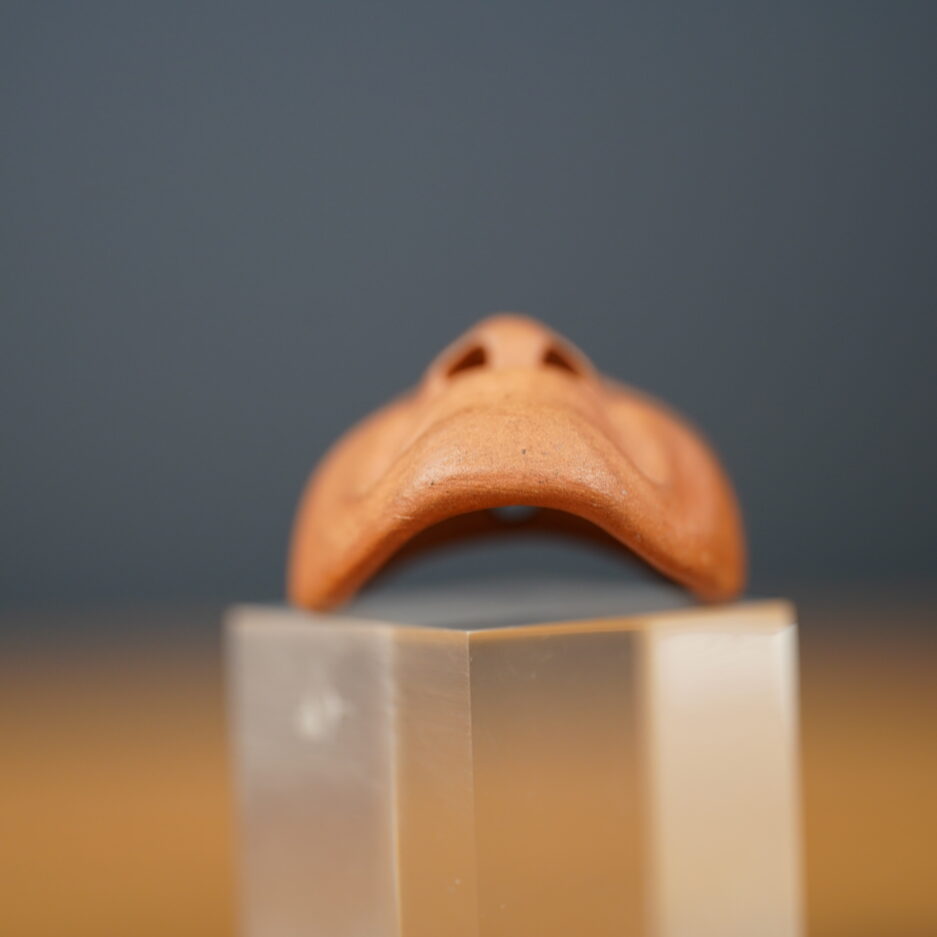 netsuke ceramique grimaçant masque japonais