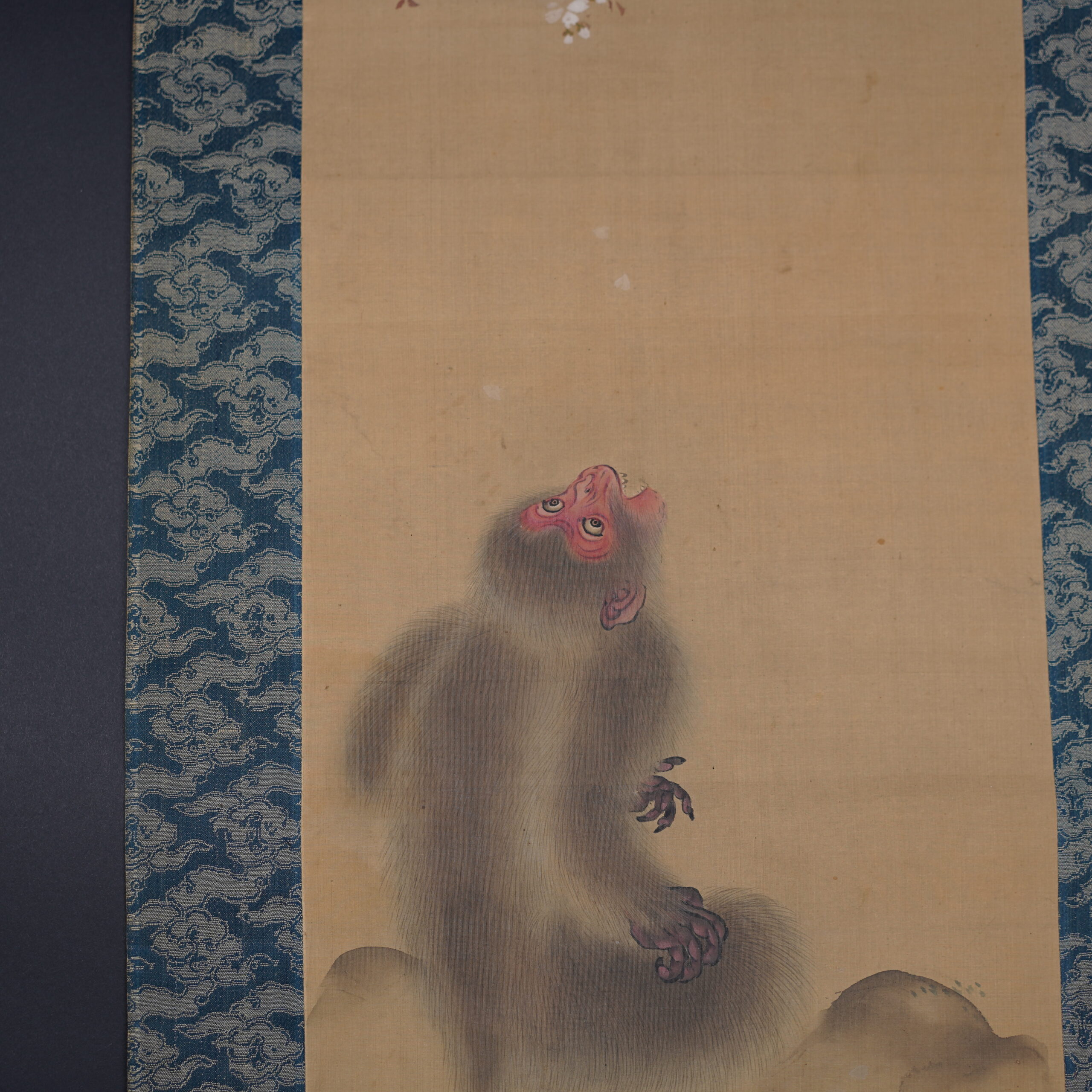 kakejiku-kakemono-singe-japonais-lune-baien-edo-luc-hedin-antiquaire-art-japonais-04584 Kakemono kakejiku singe Japon Baien I Luc Hédin antiquaire art japonais Kogeiya