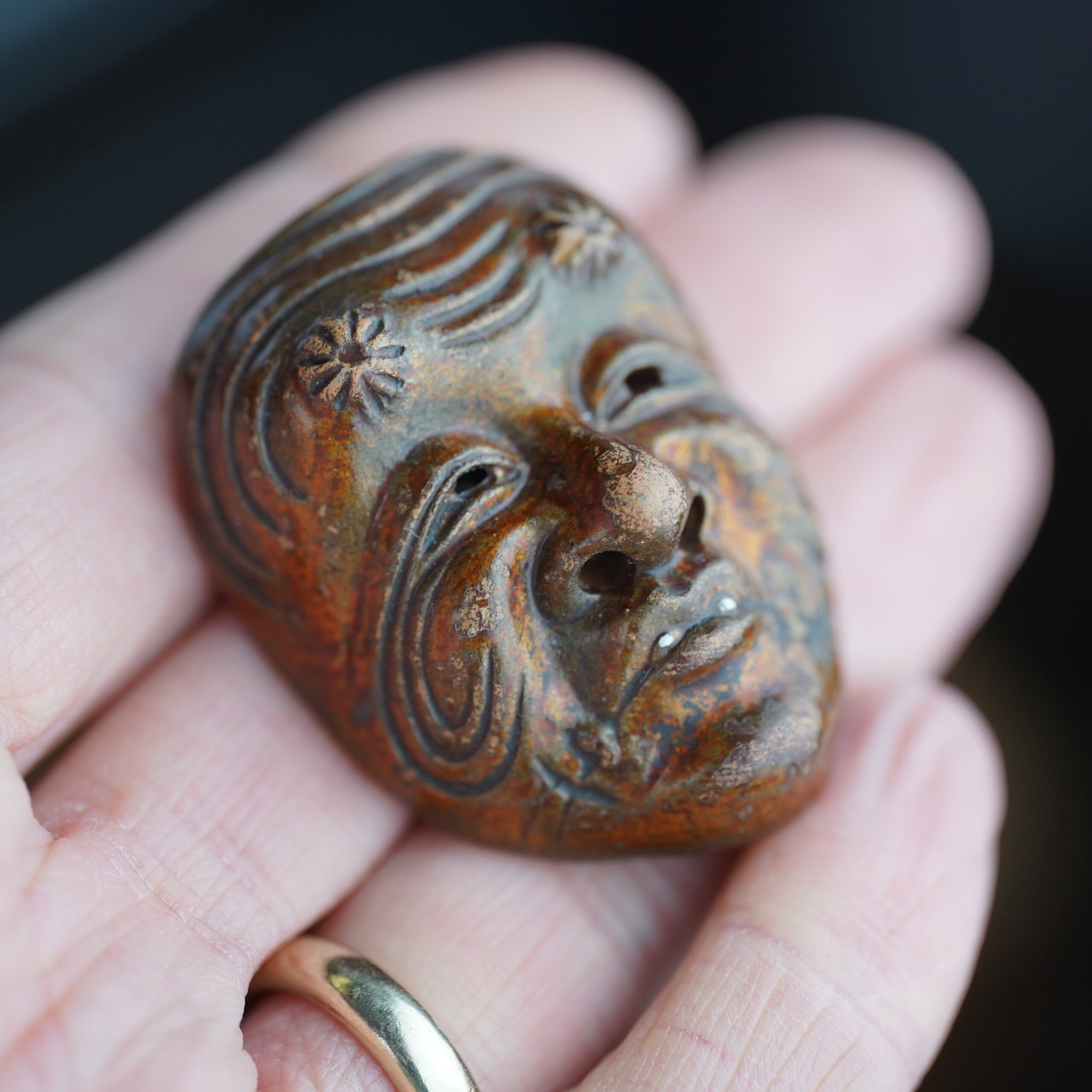 netsuke-masque-ceramique-bois-okina-hakujikisho-theatre-06619