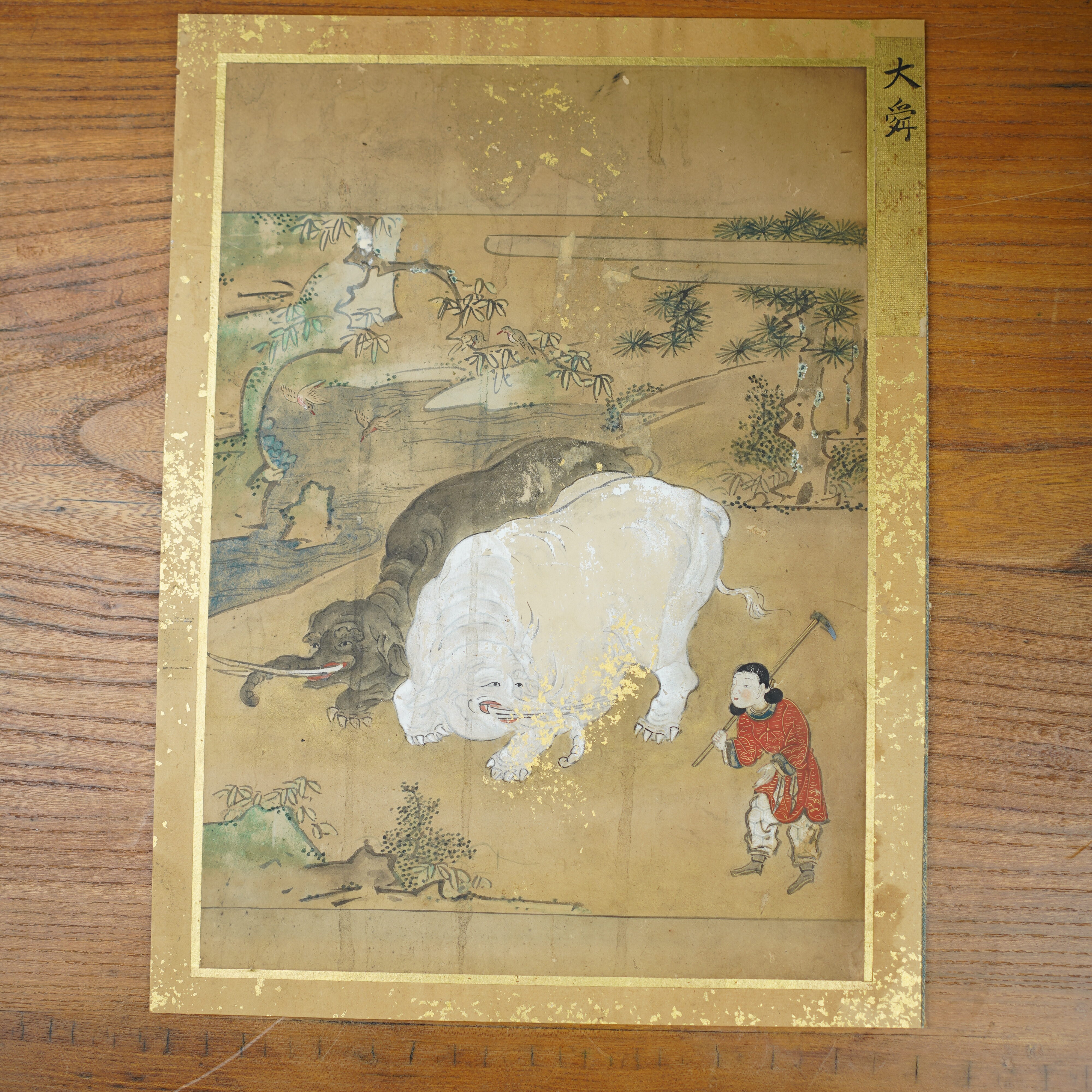 peinture-japonaise-yamato-e-taishun-elephant-blanc-japon-07030