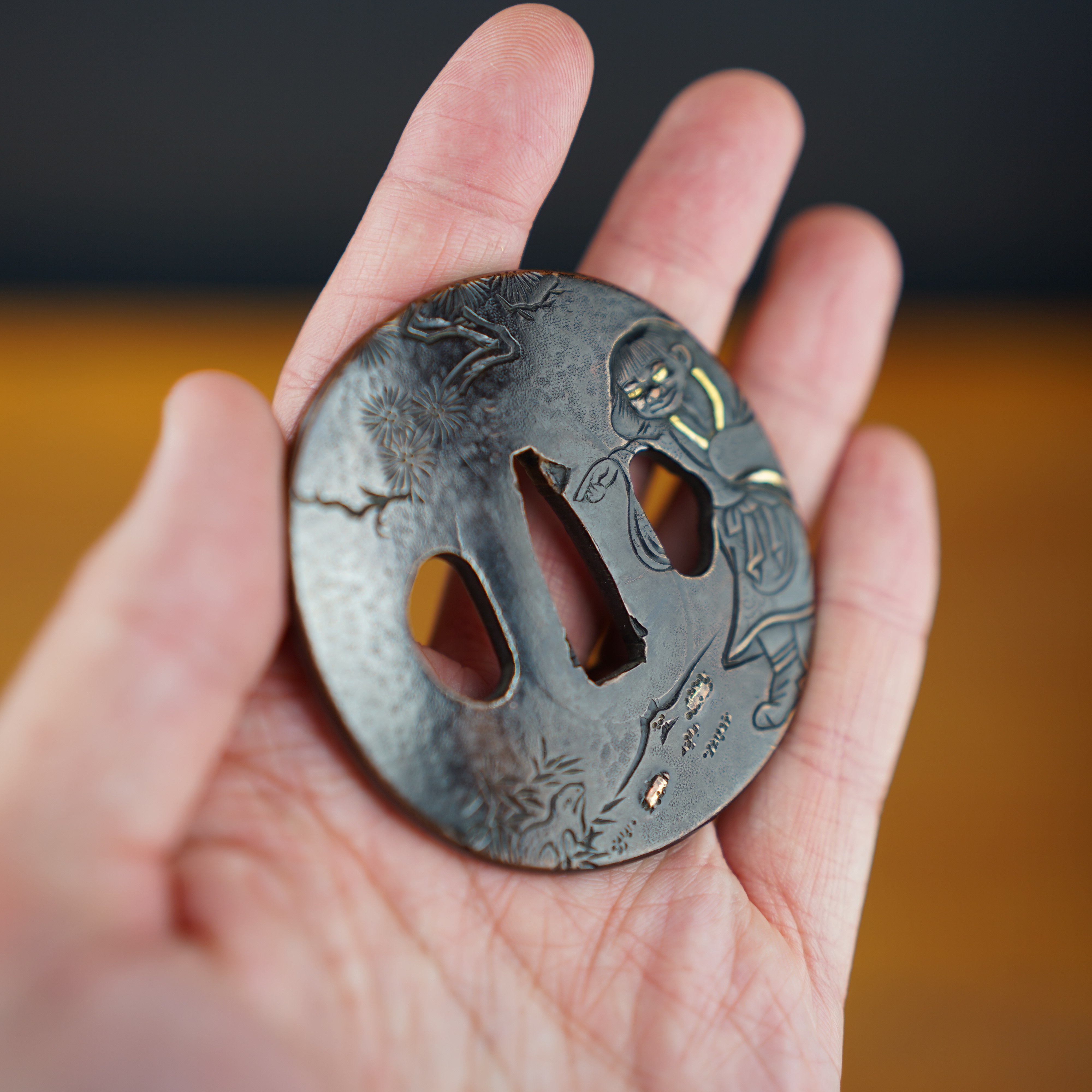 tsuba-marugata-kappa-crapaud-japon-samourai-meiji-07076